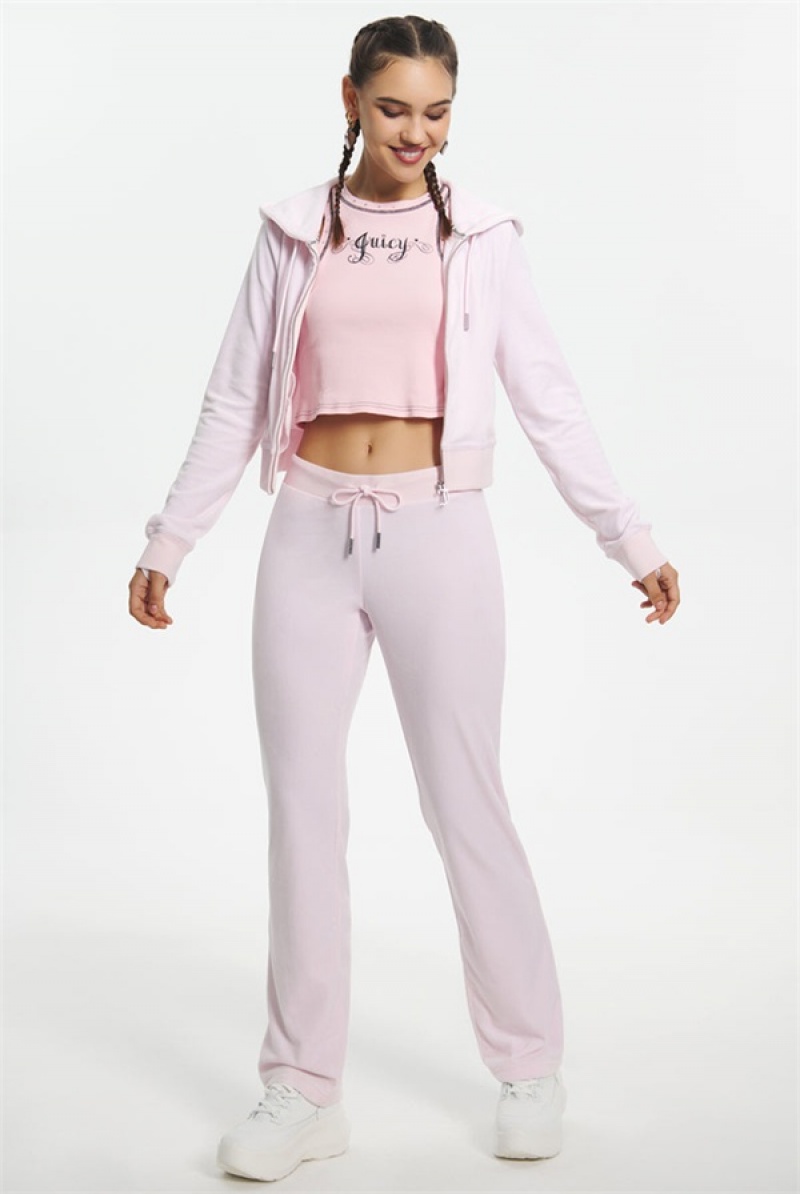 Soft Glow Juicy Couture Mixed Jewels Velour Hoodie | JC-SN651582