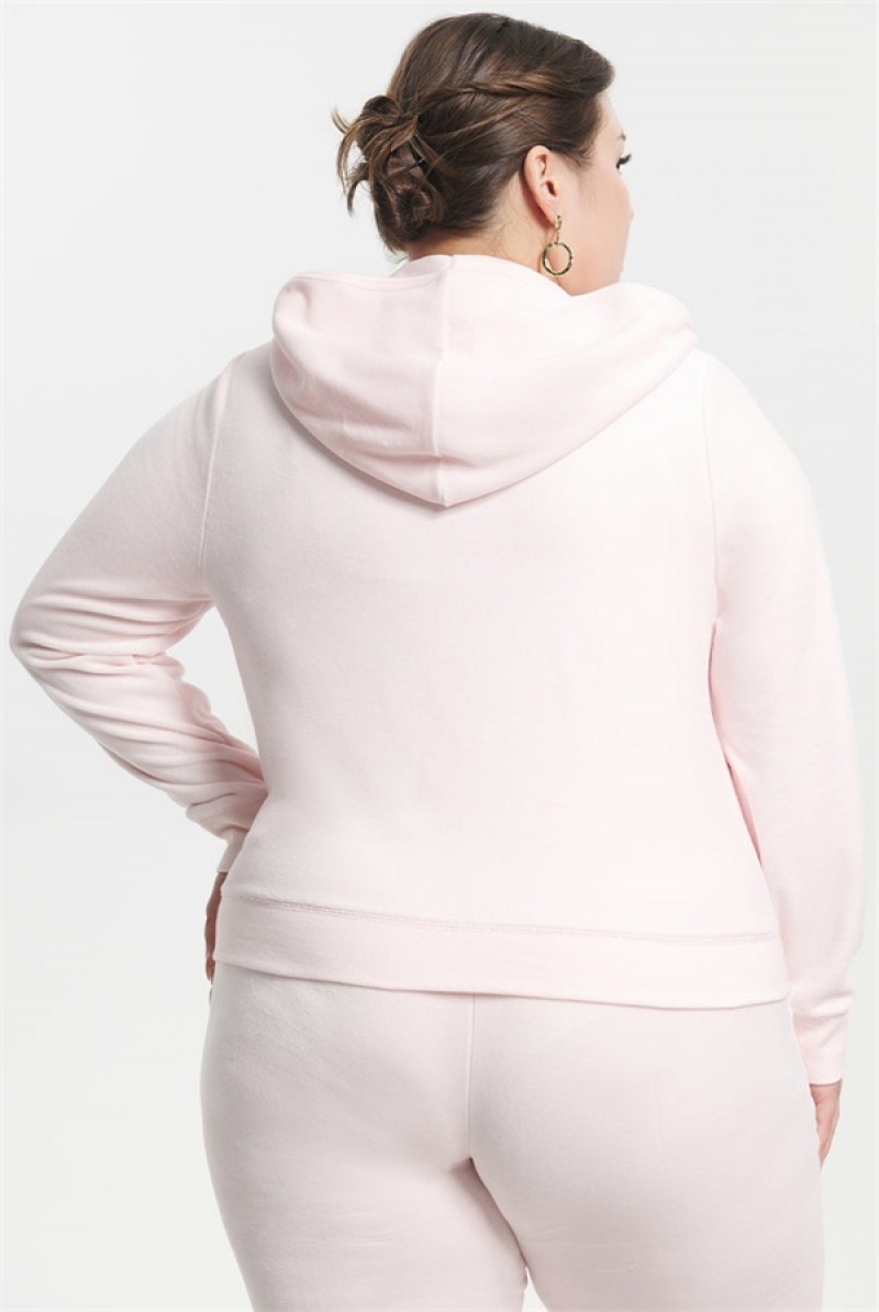 Soft Glow Juicy Couture Plus-size Classic Cotton Velour Hoodie | JC-SN651523