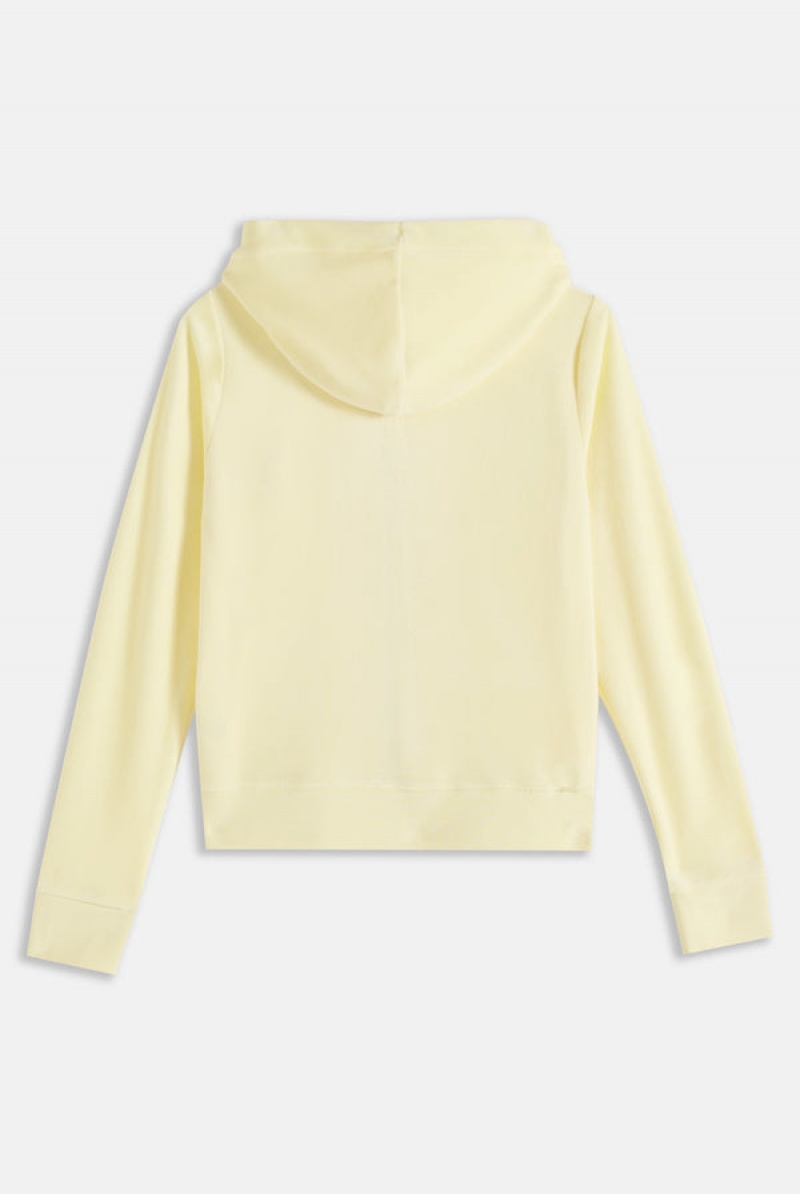 Tender Yellow Juicy Couture Classic Velour Robertson Hoodie | JC-SN651971