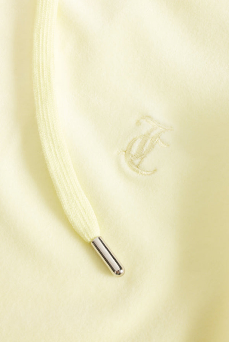 Tender Yellow Juicy Couture Classic Velour Robertson Hoodie | JC-SN651971