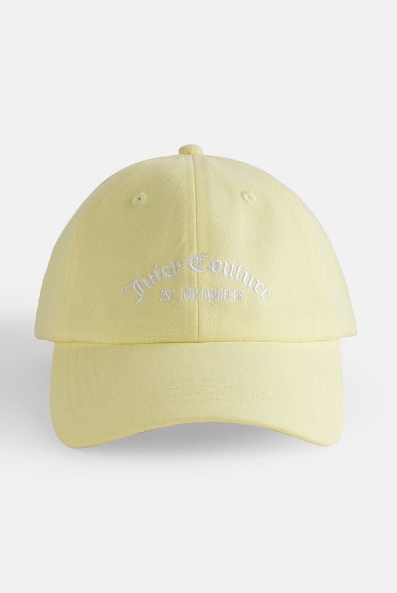 Tender Yellow Juicy Couture Recycled Cotton Baseball Cap | JC-SN652338