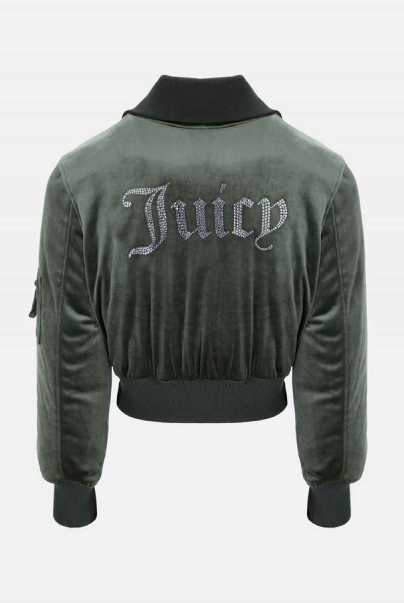 Thyme Juicy Couture Velour Bomber Jacket | JC-SN652301