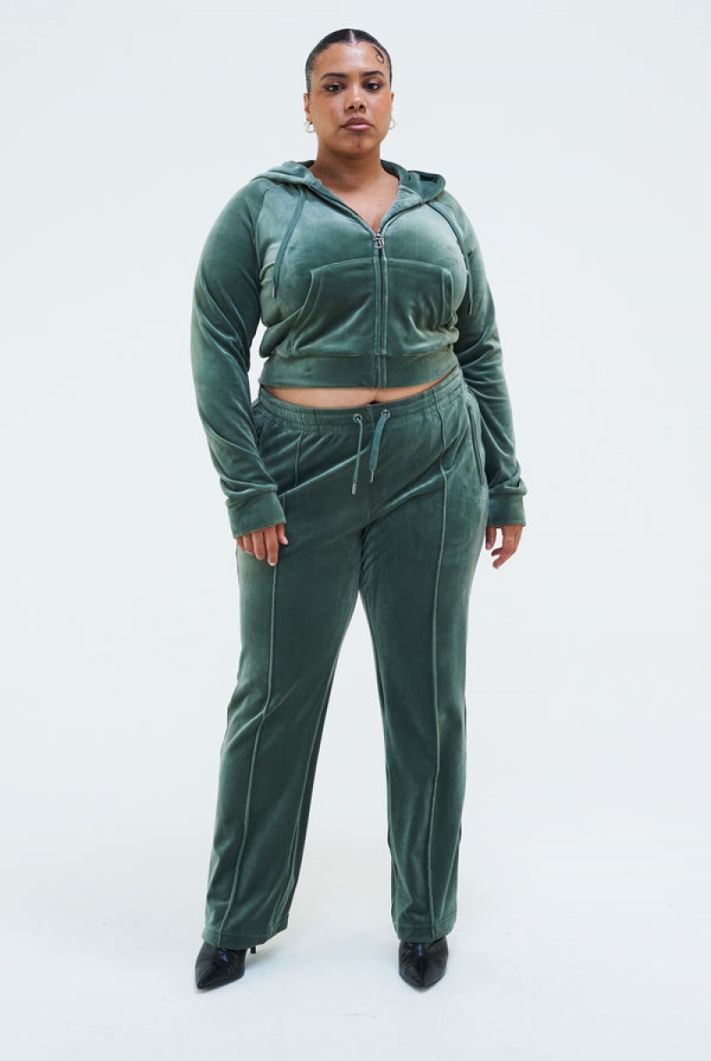 Thyme Juicy Couture Velour Diamante Tracksuit Bottom | JC-SN652100