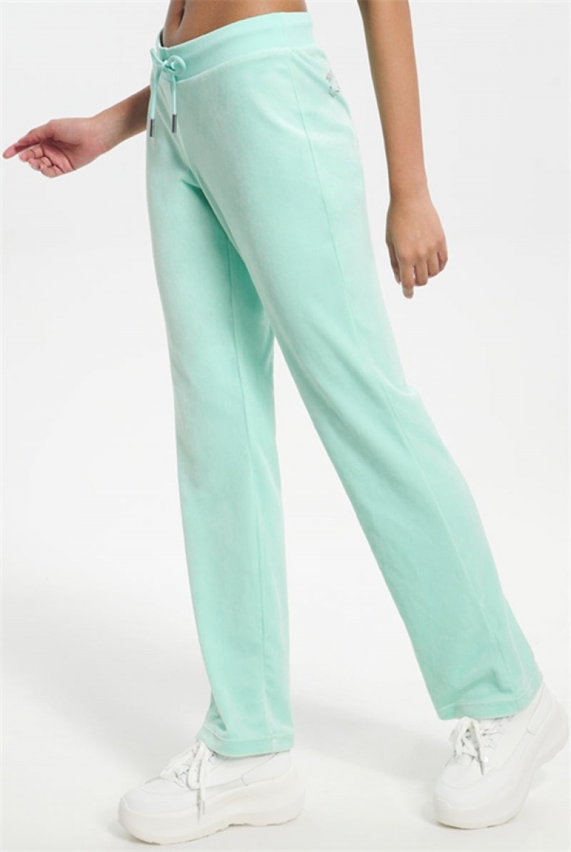 Tint Of Mint Juicy Couture Og Big Bling Velour Track Pants | JC-SN651601