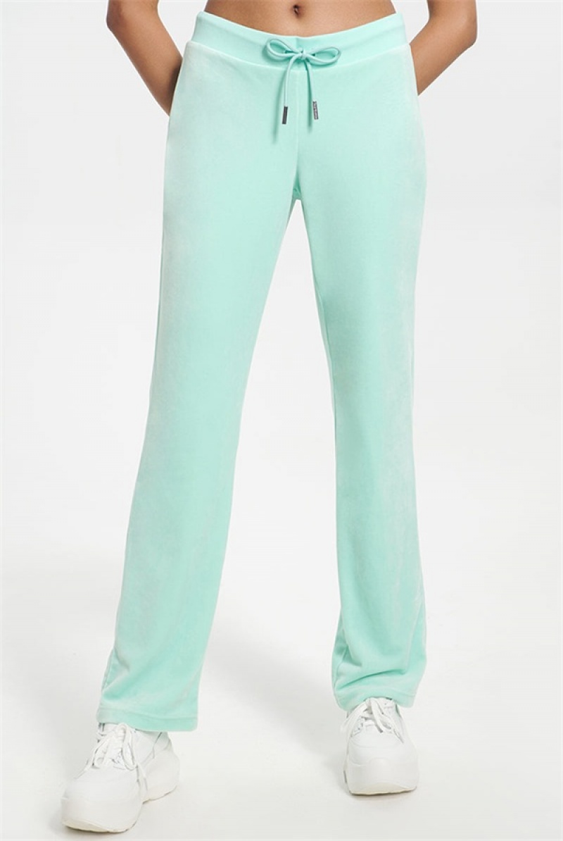 Tint Of Mint Juicy Couture Og Big Bling Velour Track Pants | JC-SN651601