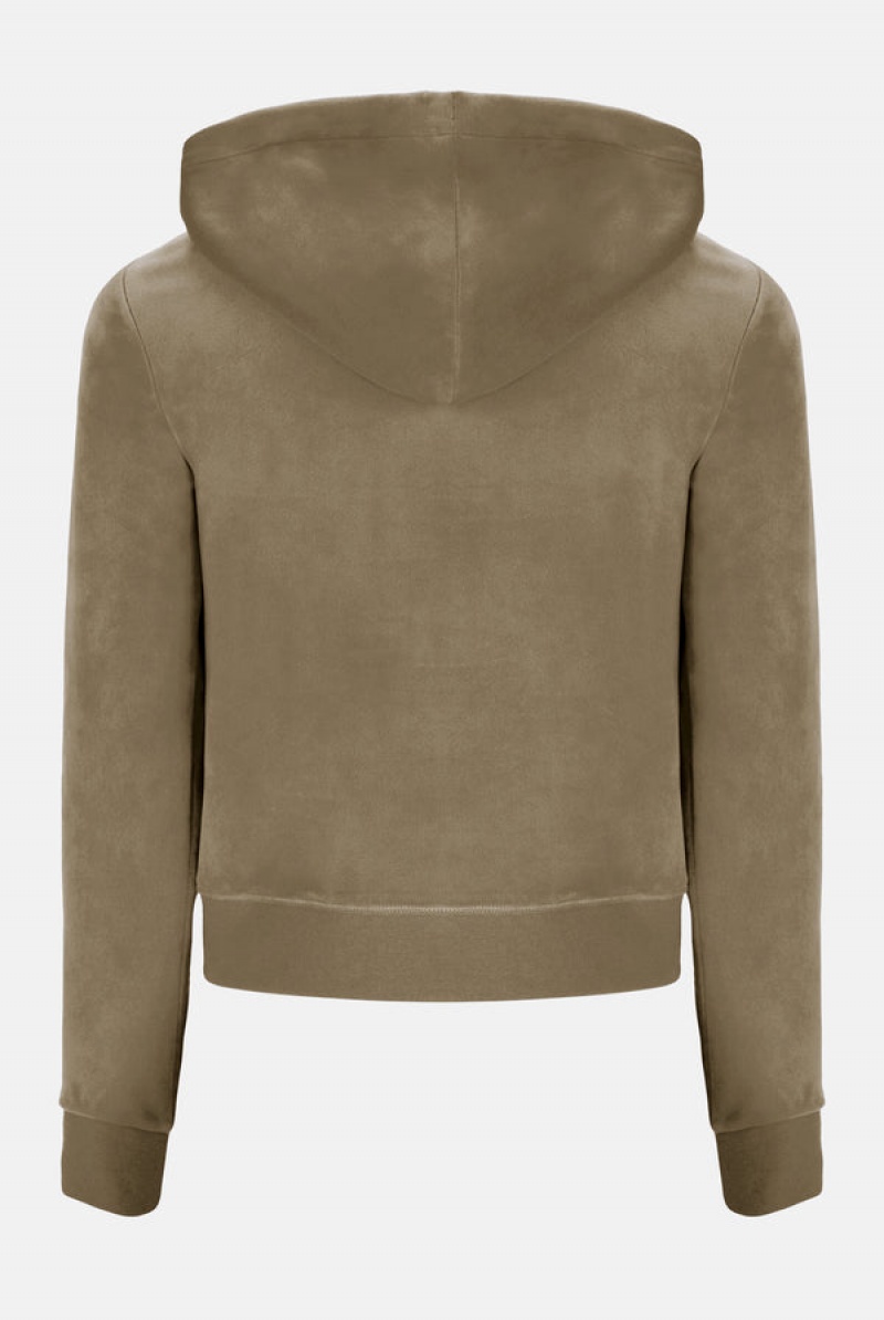 Vetiver Juicy Couture Classic Velour Robertson Hoodie | JC-SN652073