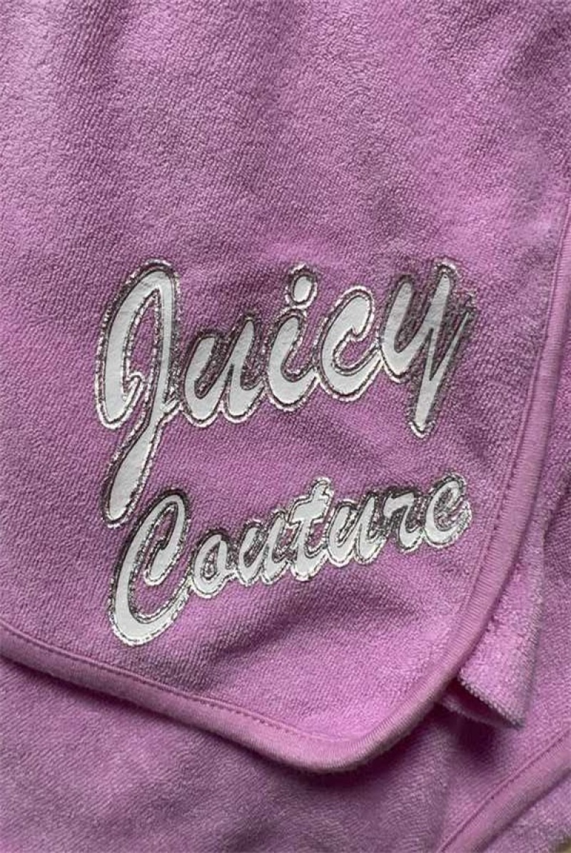 Violet Dusk Juicy Couture Terry Logo Retro Shorts—rejuiced | JC-SN651810