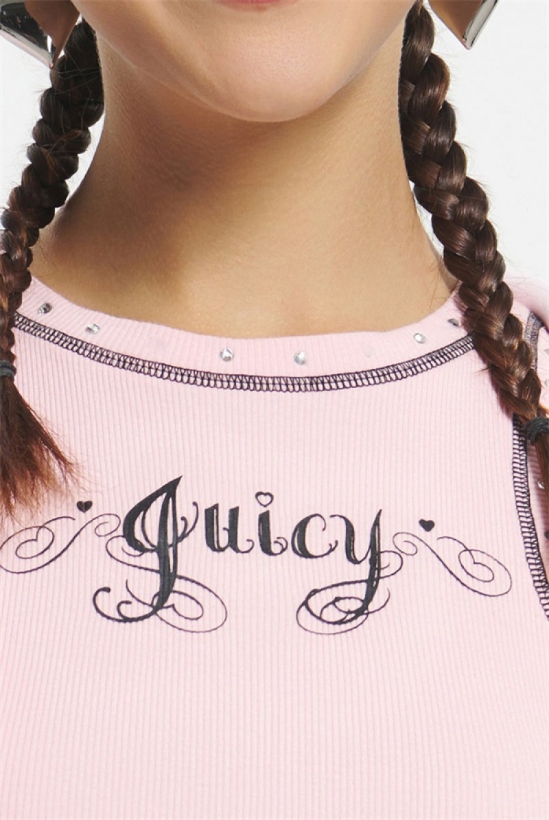 Whisper Pink Juicy Couture Juicy Sweetheart Tank | JC-SN651631