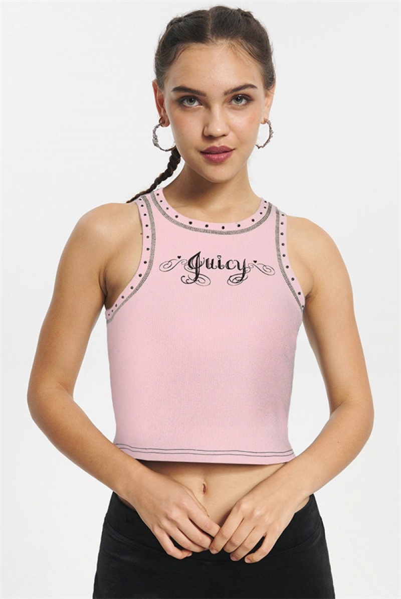 Whisper Pink Juicy Couture Juicy Sweetheart Tank | JC-SN651631