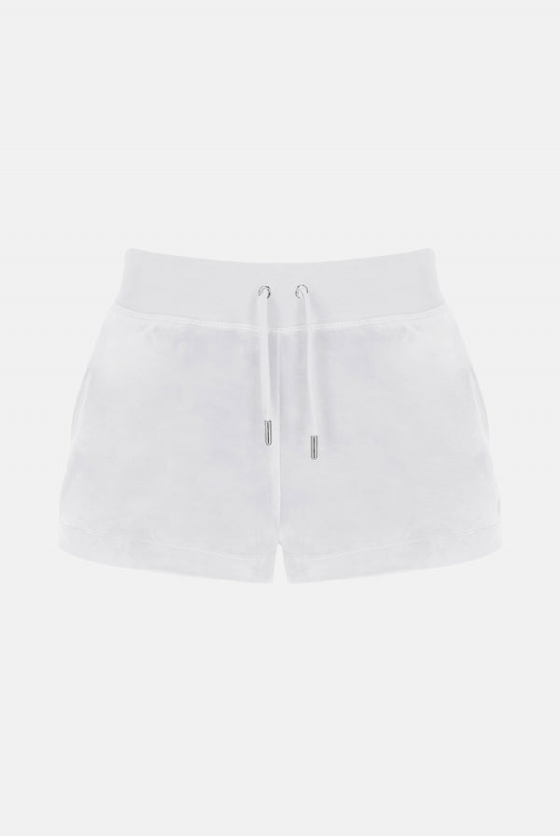 White Juicy Couture Classic Velour Track Short | JC-SN652077