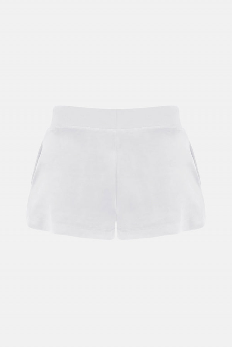 White Juicy Couture Classic Velour Track Short | JC-SN652077