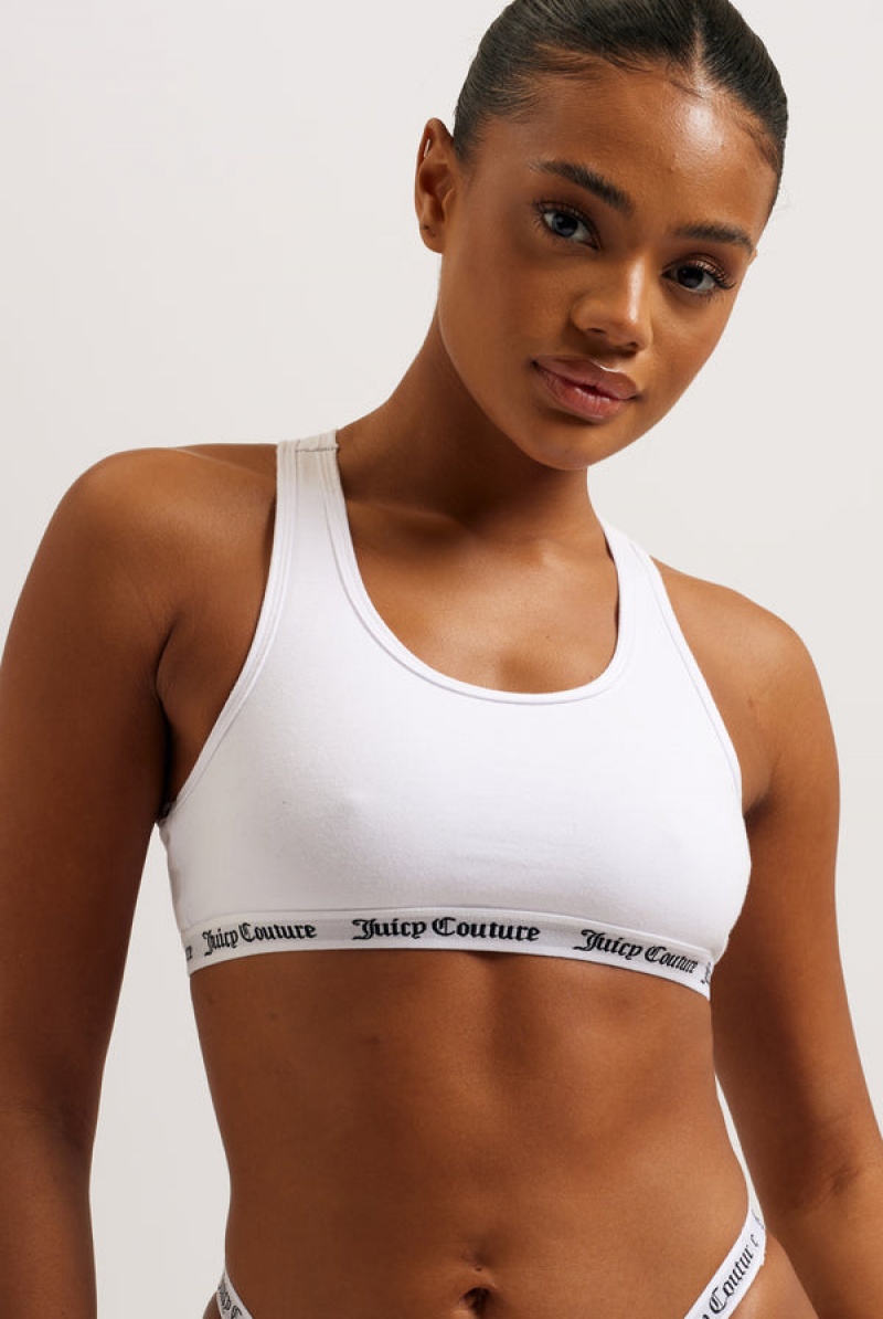 White Juicy Couture Cotton Bralette | JC-SN652246