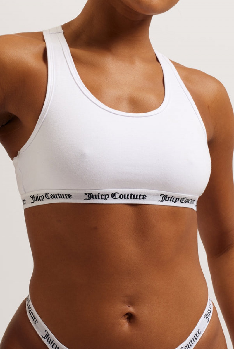 White Juicy Couture Cotton Bralette | JC-SN652246