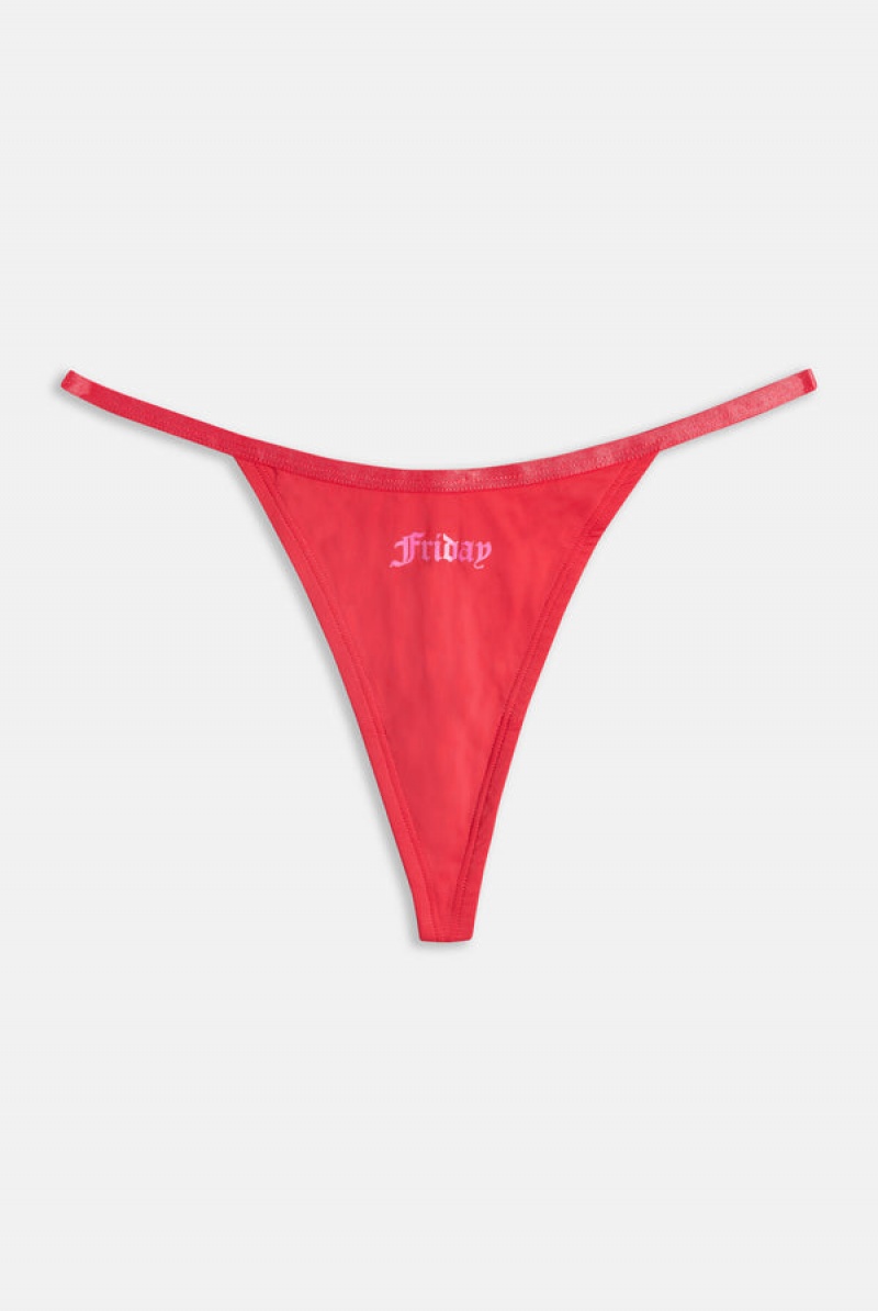 White Juicy Couture Monday To Friday' Pack Of 5 Thongs | JC-SN652264