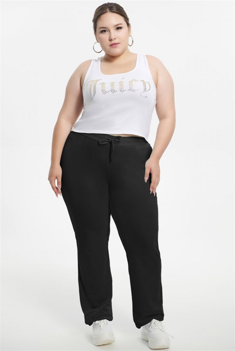 White Juicy Couture Plus-size Ombre Bling Tank Top | JC-SN651621